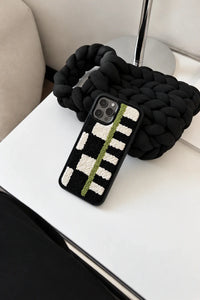 Soft Circuit Green & Monochrome Tufted Phone Case
