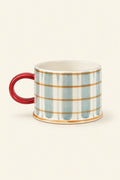 Studio Picnic Blue Plaid Ceramic Mug