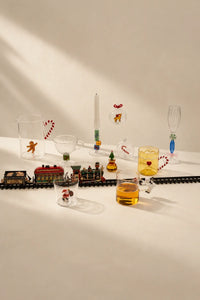 Christmas Tales Clear Glass Storage Vessel