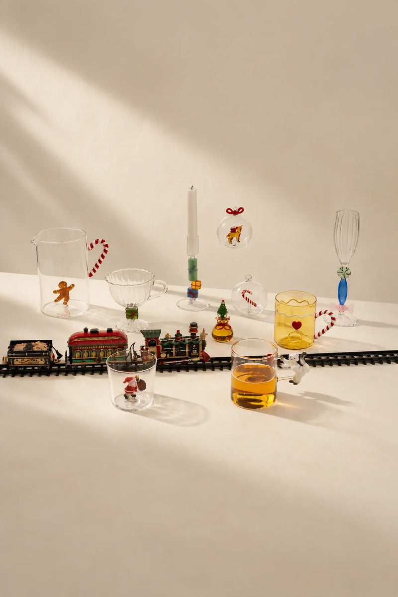 Christmas Tales Clear Glass Storage Vessel