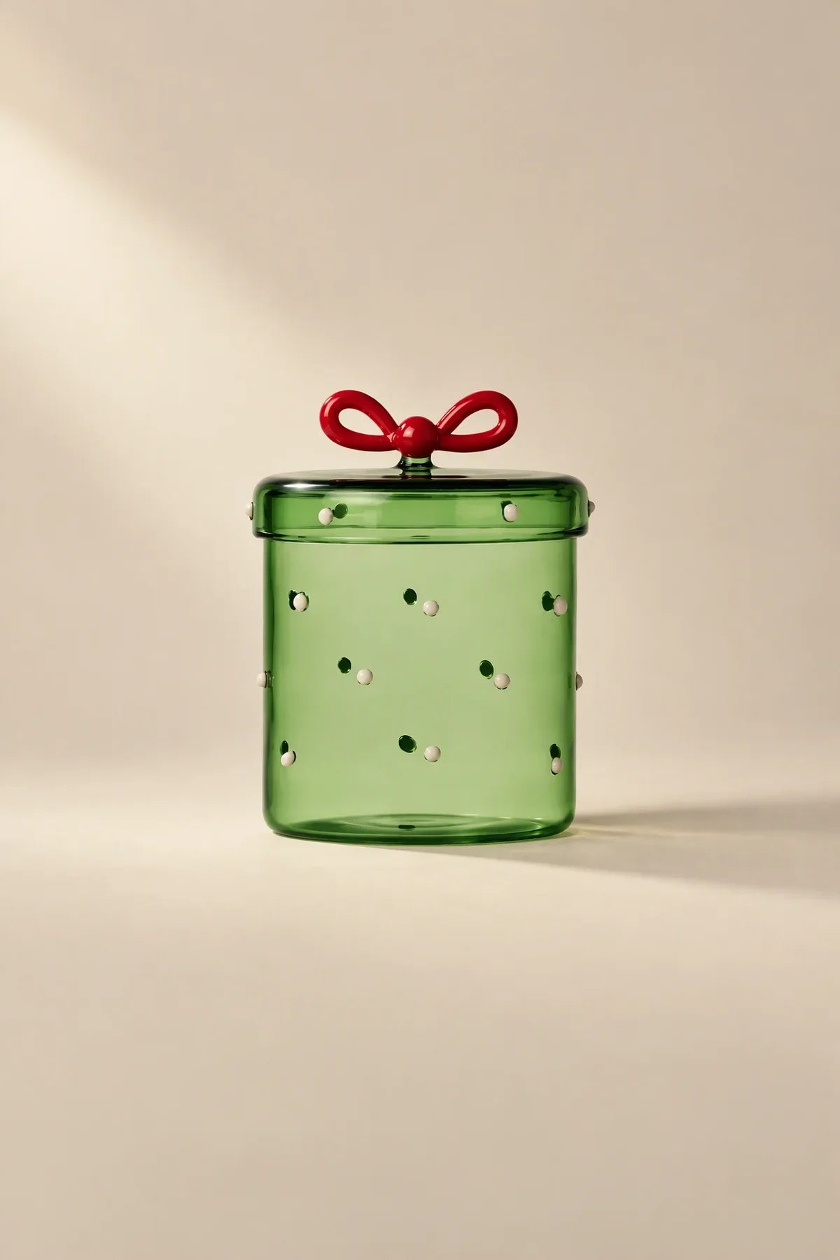 Christmas Tales Clear Glass Storage Vessel