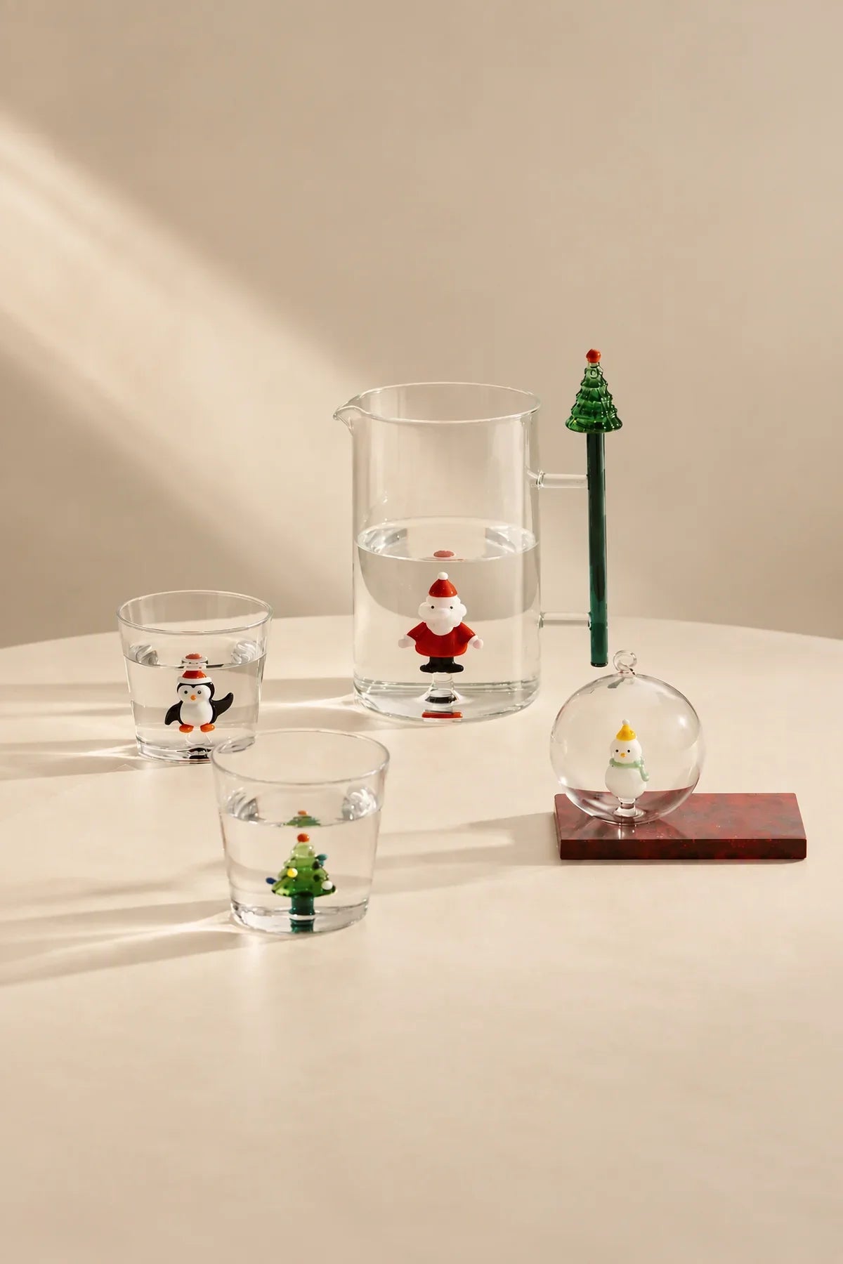 Christmas Tales Clear Glass Storage Vessel