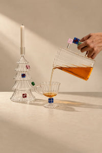 Christmas Tales Clear Glass Storage Vessel