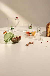 Christmas Tales Clear Glass Storage Vessel