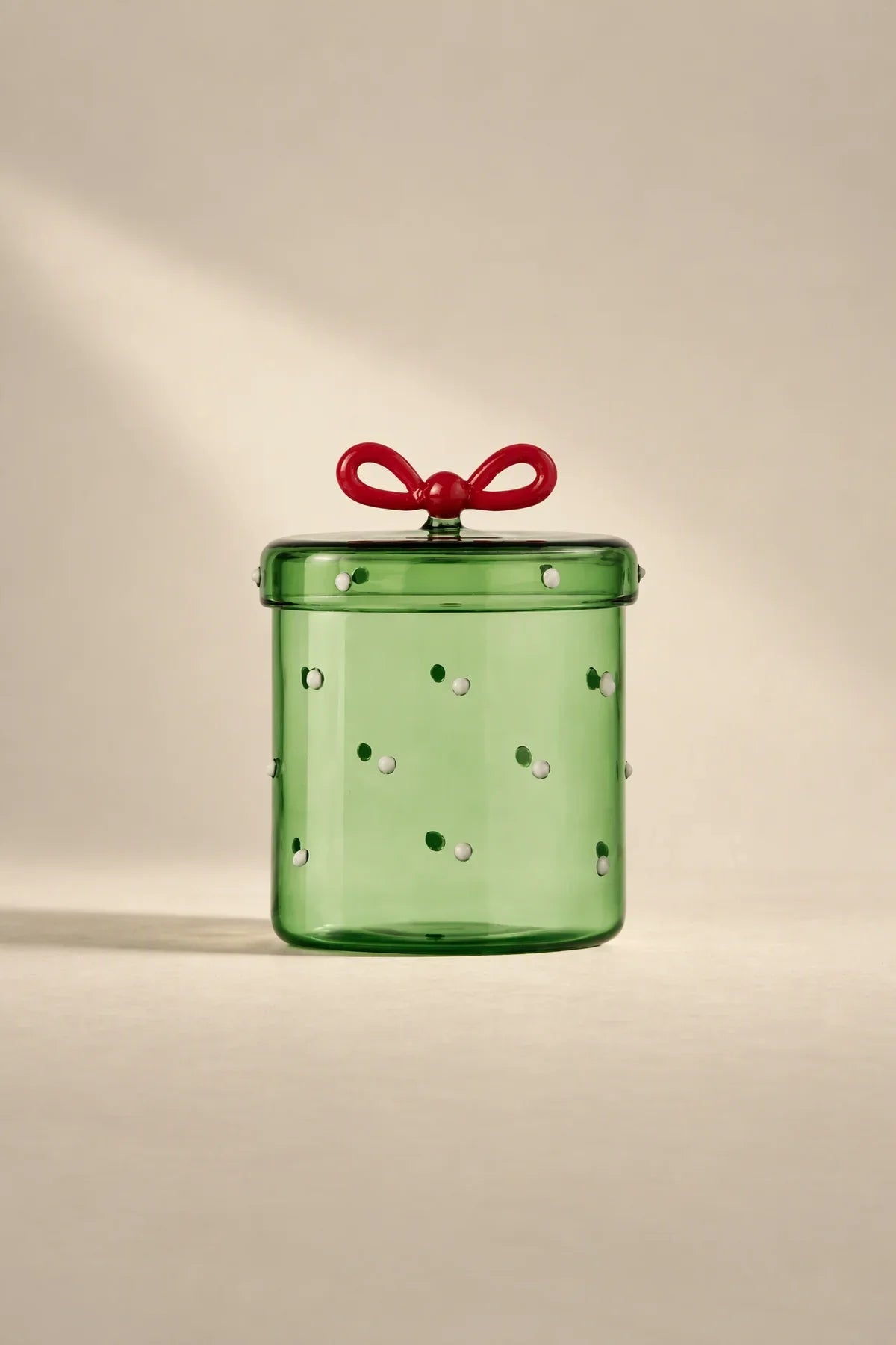 Christmas Tales Clear Glass Storage Vessel