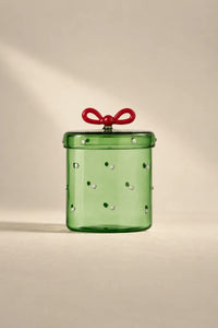 Christmas Tales Clear Glass Storage Vessel