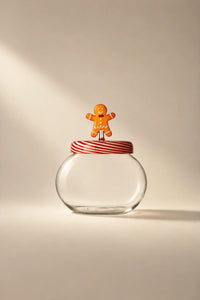 Christmas Tales Clear Glass Storage Vessel