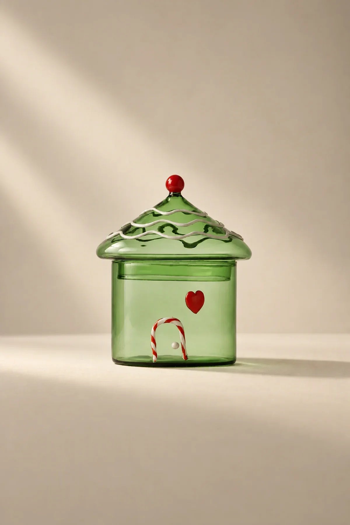 Christmas Tales Clear Glass Storage Vessel