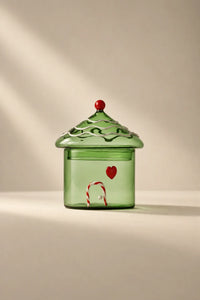 Christmas Tales Clear Glass Storage Vessel