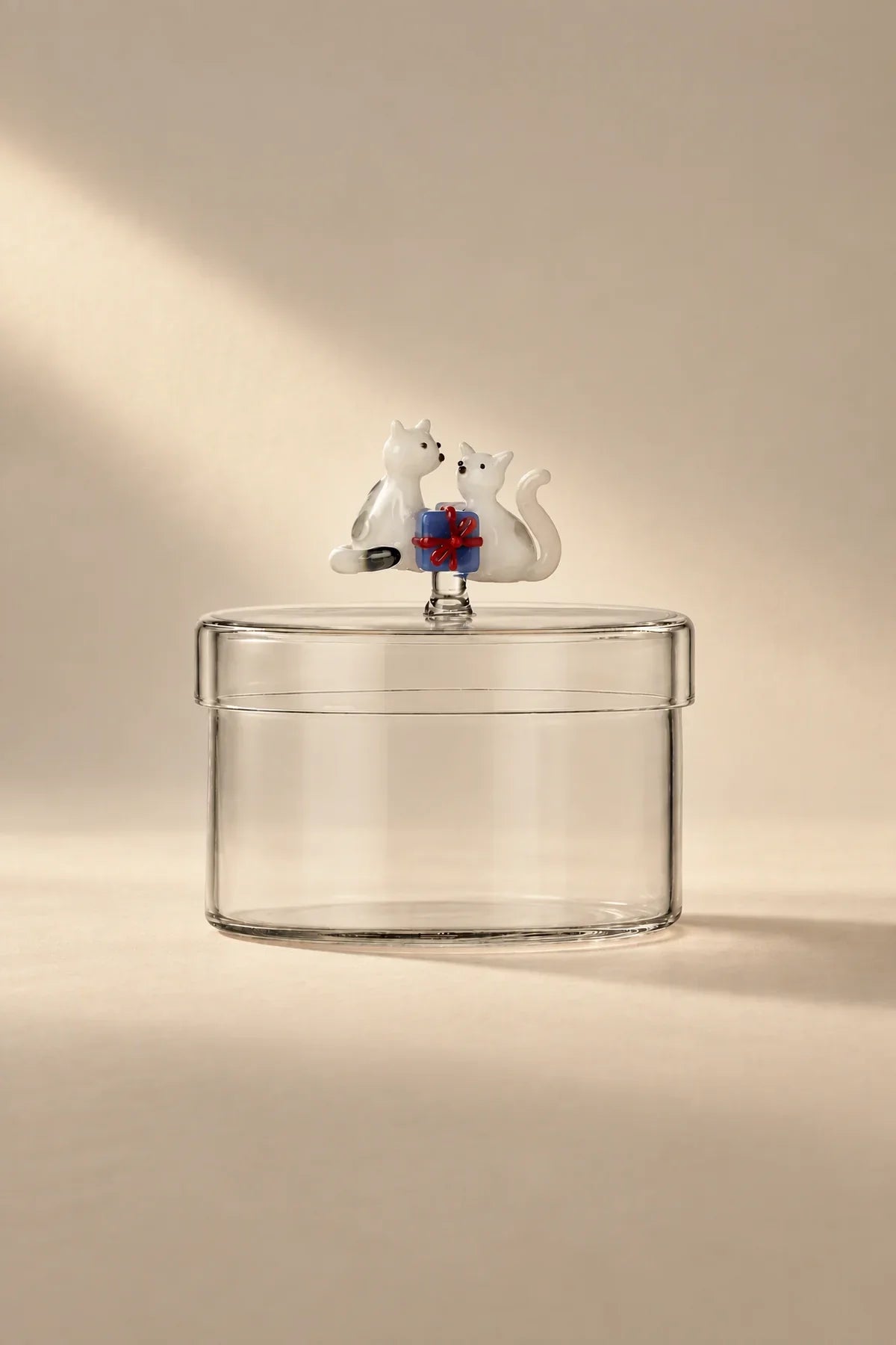 Christmas Tales Clear Glass Storage Vessel