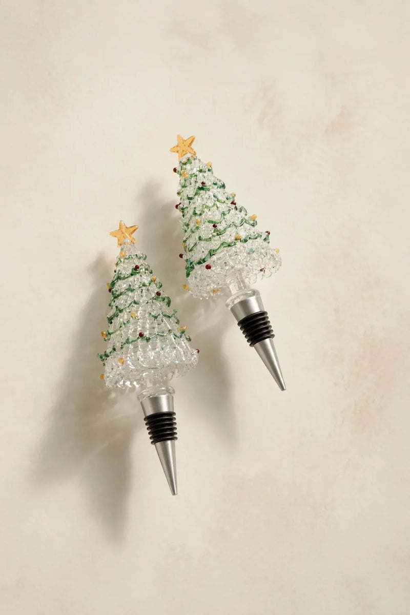 Alpine Glow Beaded Glass Bottle Stopper