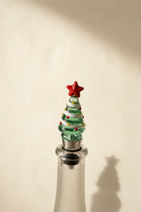 Alpine Glow Beaded Glass Bottle Stopper