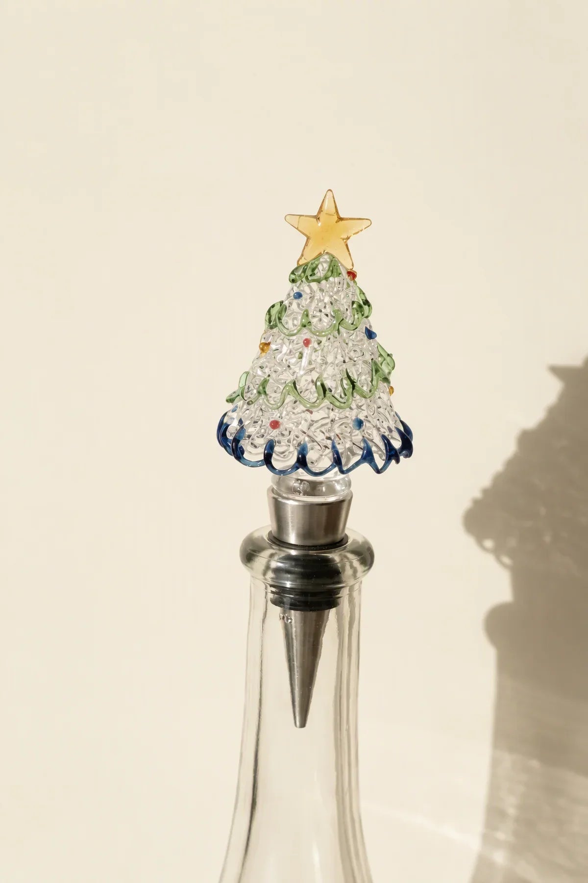 Alpine Glow Beaded Glass Bottle Stopper