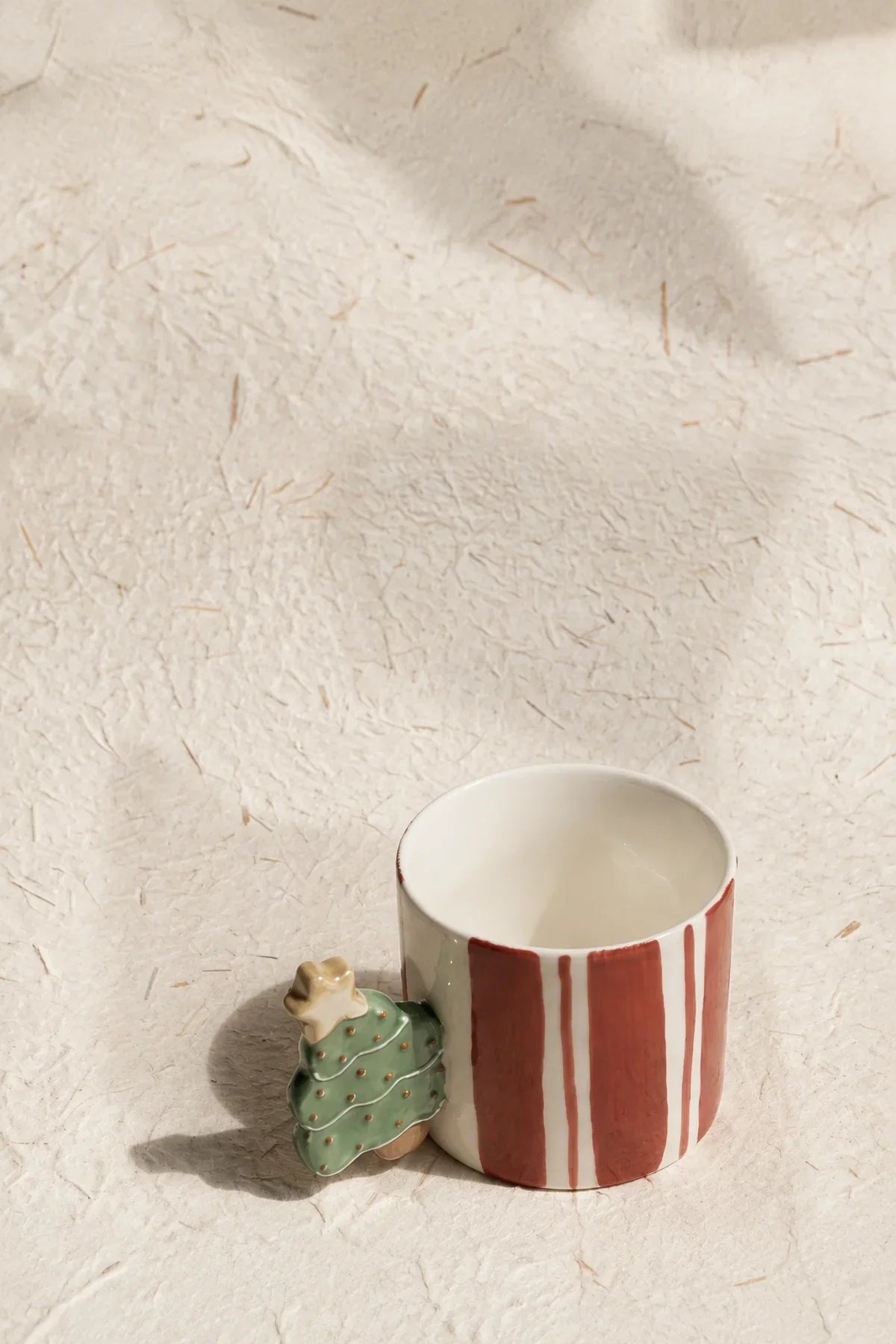 Holiday Parade Red Striped Ceramic Mug