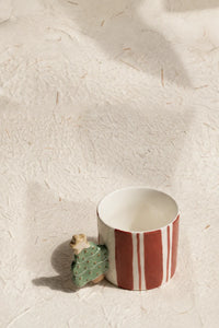 Holiday Parade Red Striped Ceramic Mug