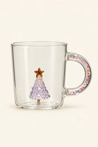 Winter Gala Clear Glass Mug