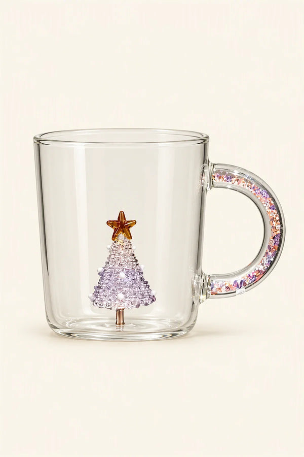 Winter Gala Clear Glass Mug