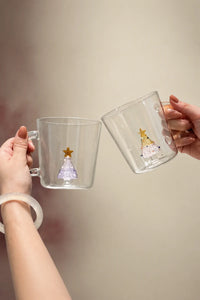 Winter Gala Clear Glass Mug