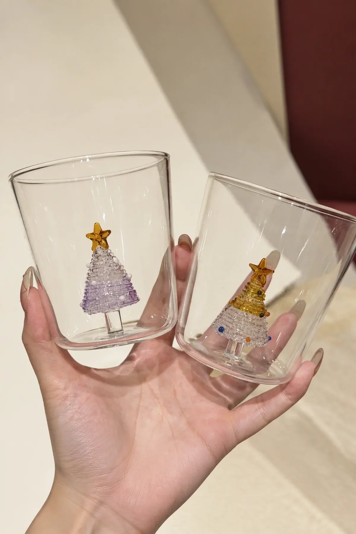 Winter Gala Clear Glass Cup