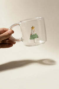 Winter Gala Clear Glass Mug