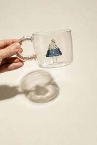 Winter Gala Clear Glass Mug
