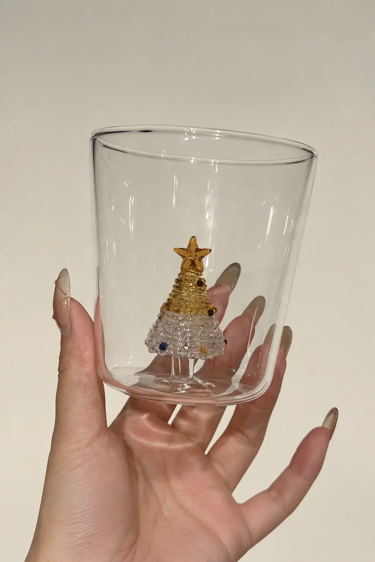 Winter Gala Clear Glass Cup