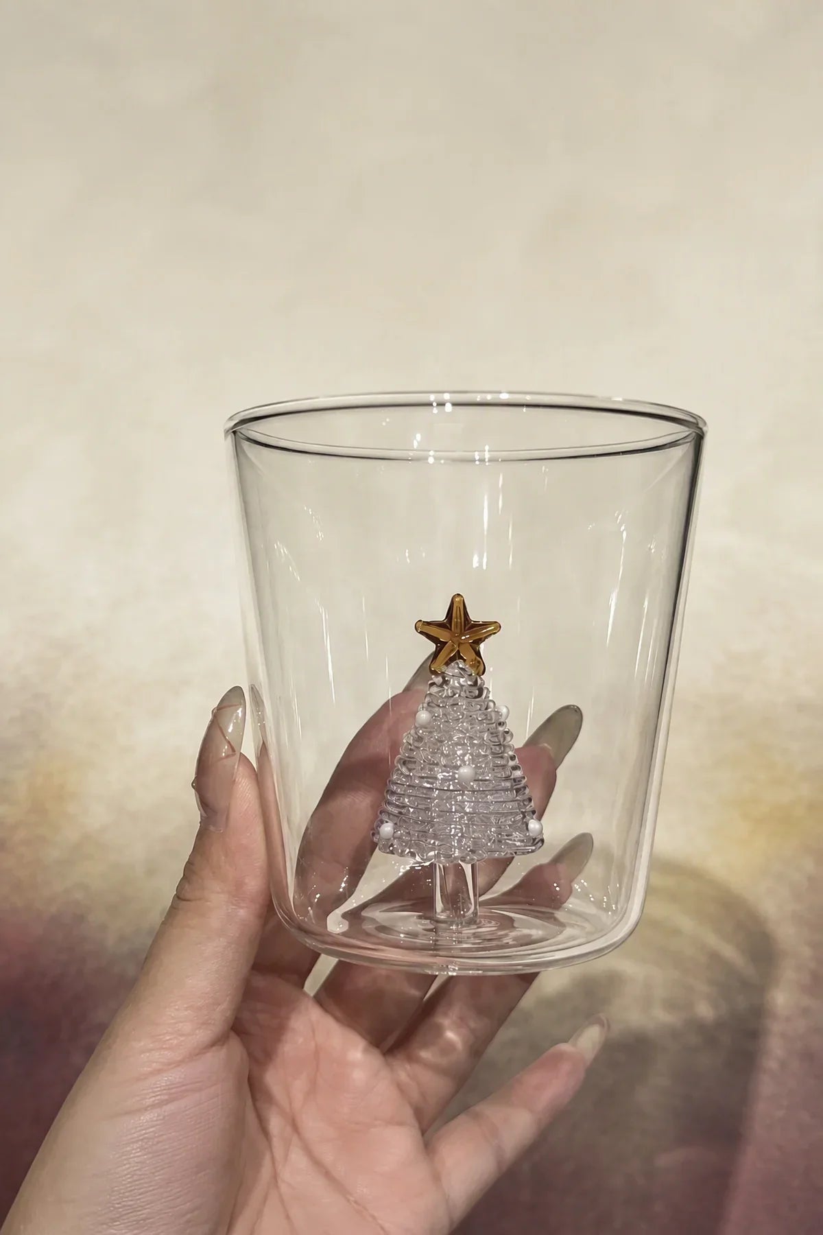 Winter Gala Clear Glass Cup