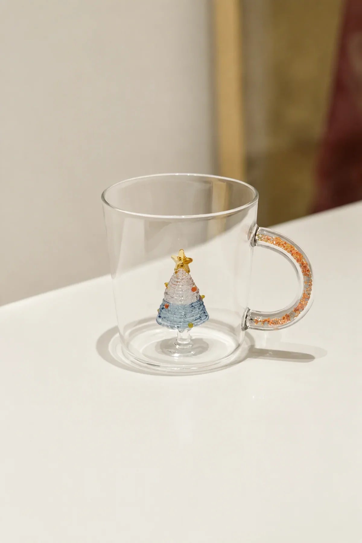 Winter Gala Clear Glass Mug