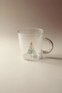 Winter Gala Clear Glass Mug