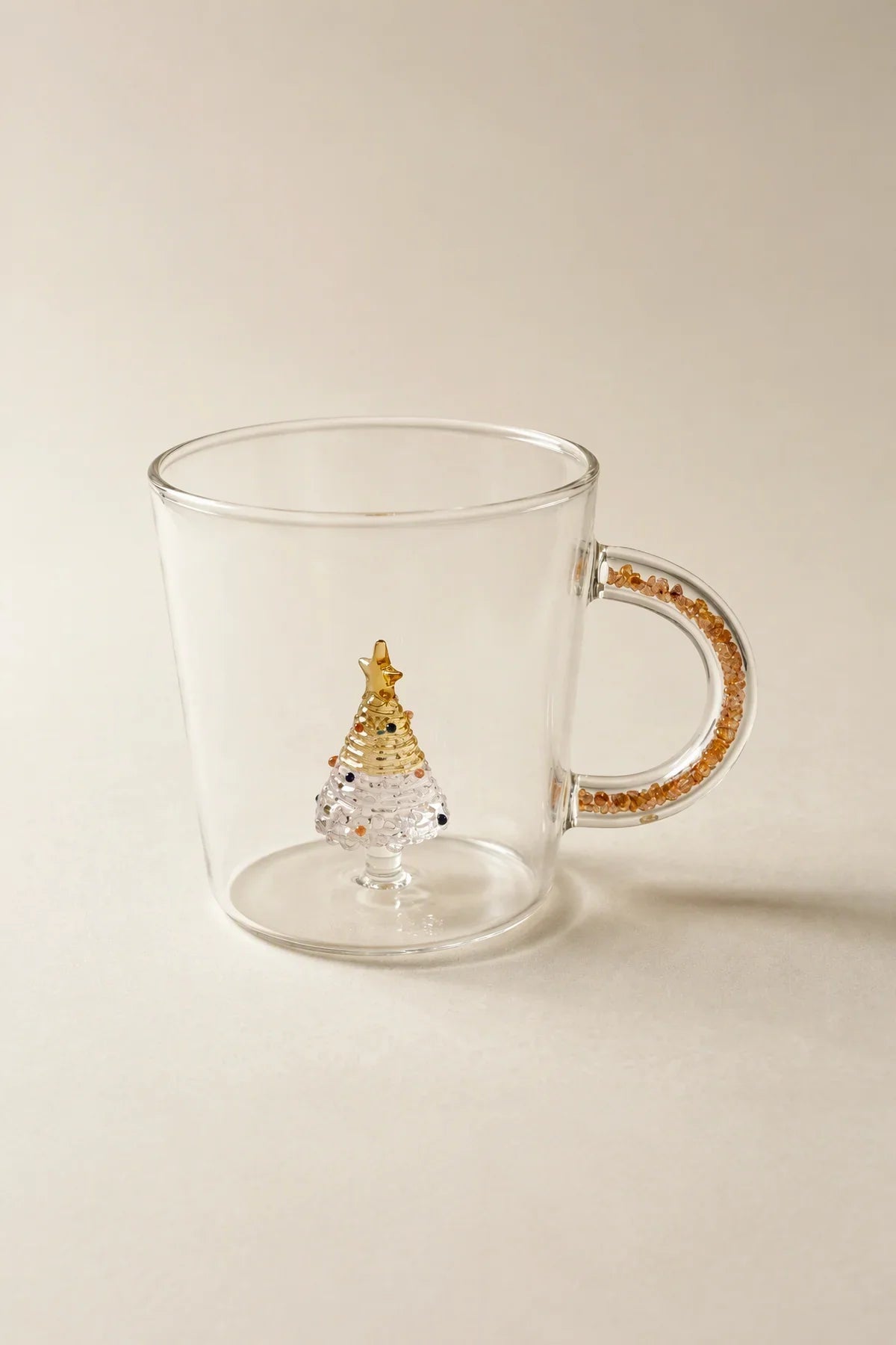 Winter Gala Clear Glass Mug