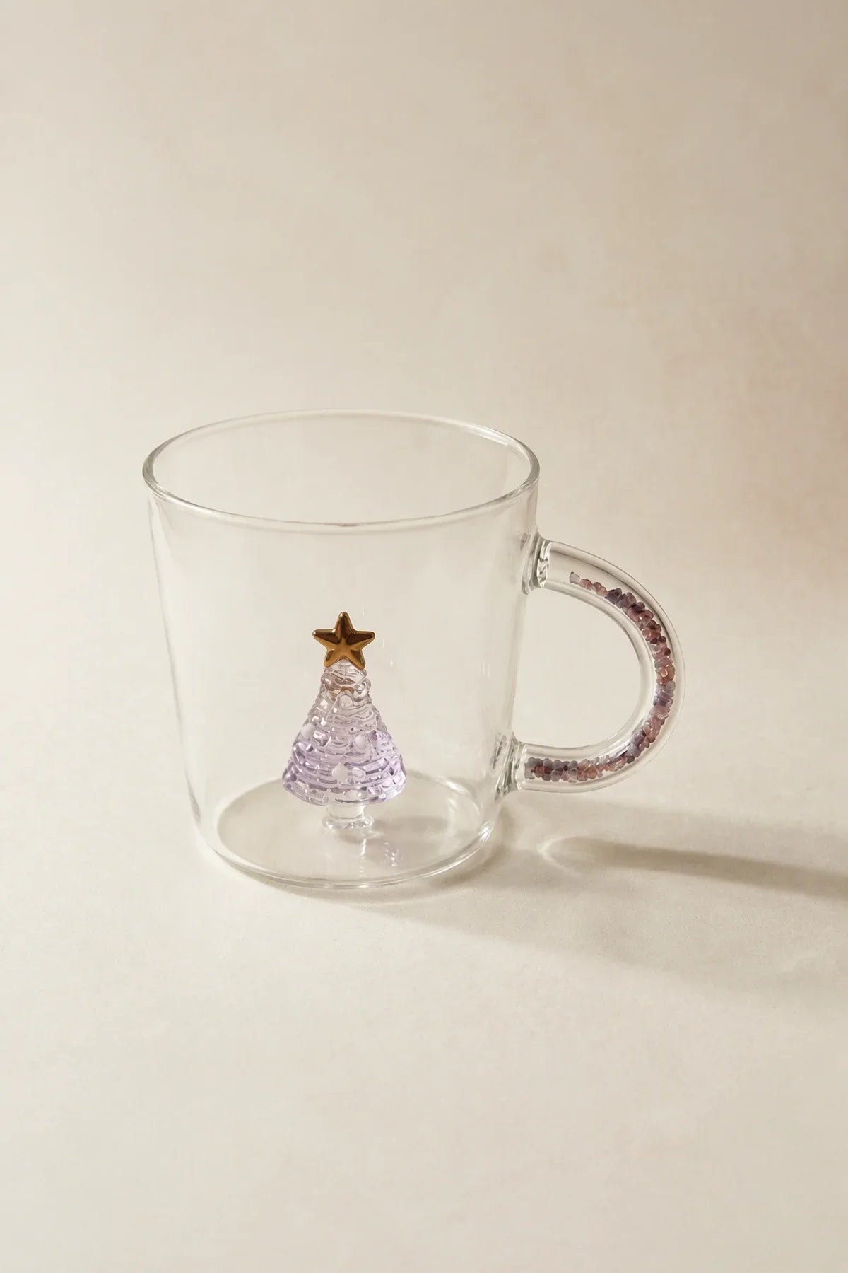 Winter Gala Clear Glass Mug