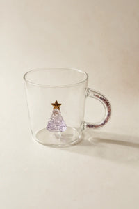 Winter Gala Clear Glass Mug