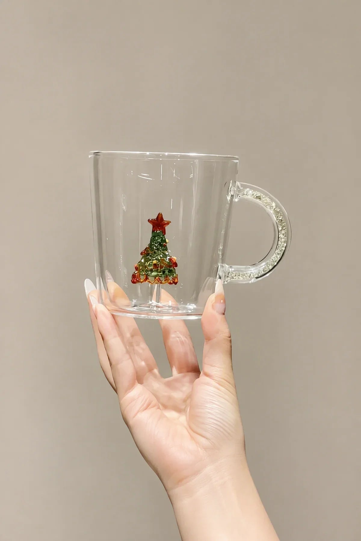 Winter Gala Clear Glass Mug