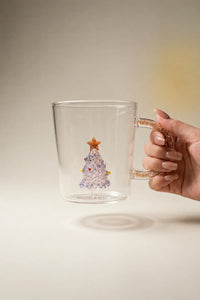 Winter Gala Clear Glass Mug