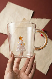 Winter Gala Clear Glass Mug
