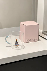 Winter Gala Clear Glass Mug
