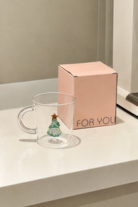 Winter Gala Clear Glass Mug