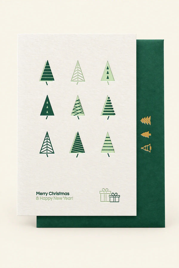 Winter Grove White Paper Greeting Card
