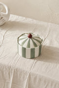 Big Top Striped Ceramic Lidded Vessel