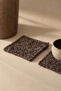 Studio Picnic Brown Mottled-Weave Textile Set