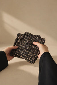 Studio Picnic Brown Mottled-Weave Textile Set