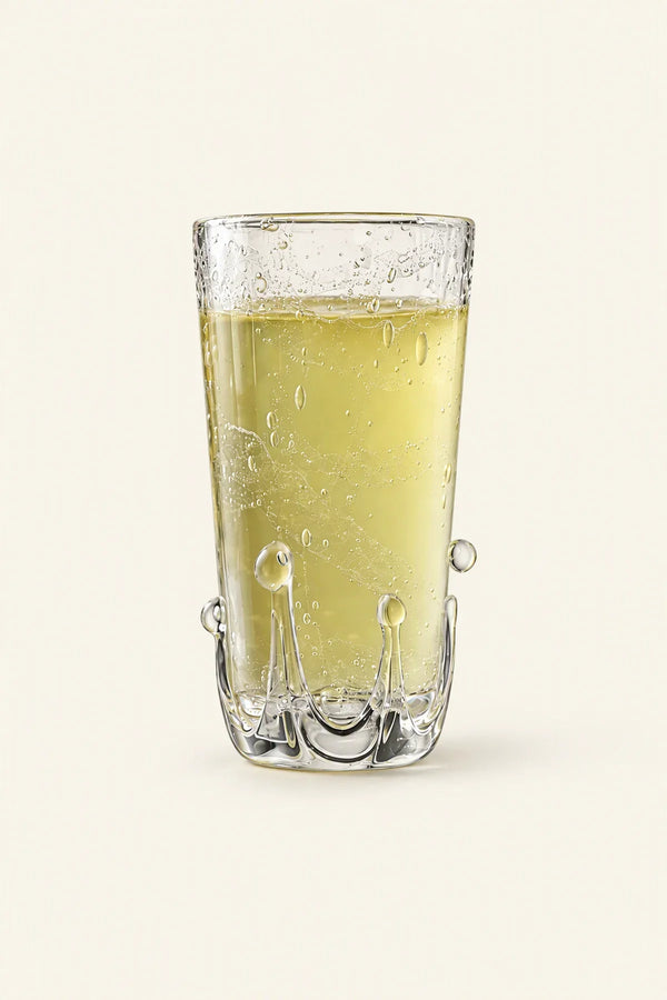 Crown Fizz Clear Glass Drinking Cup