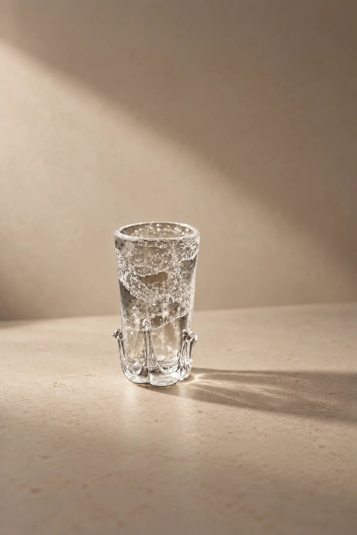 Crown Fizz Clear Glass Drinking Cup