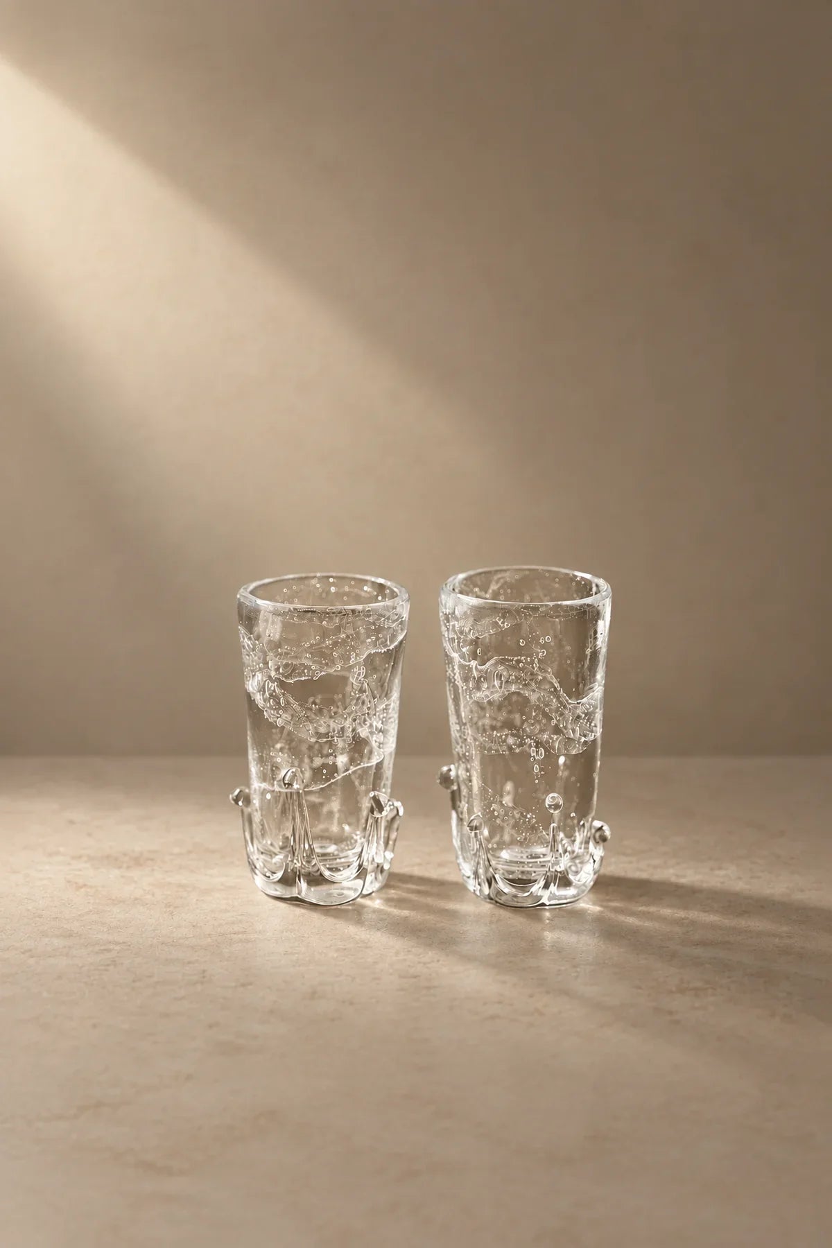 Crown Fizz Clear Glass Drinking Cup