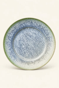 Frost Garden Blue-Green Ceramic Dessert Plate