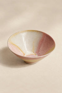 Frosted Bloom Blush Ceramic Serving Bowl