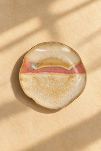 Dawn Drift Blush-Cream Ceramic Dinner Plate