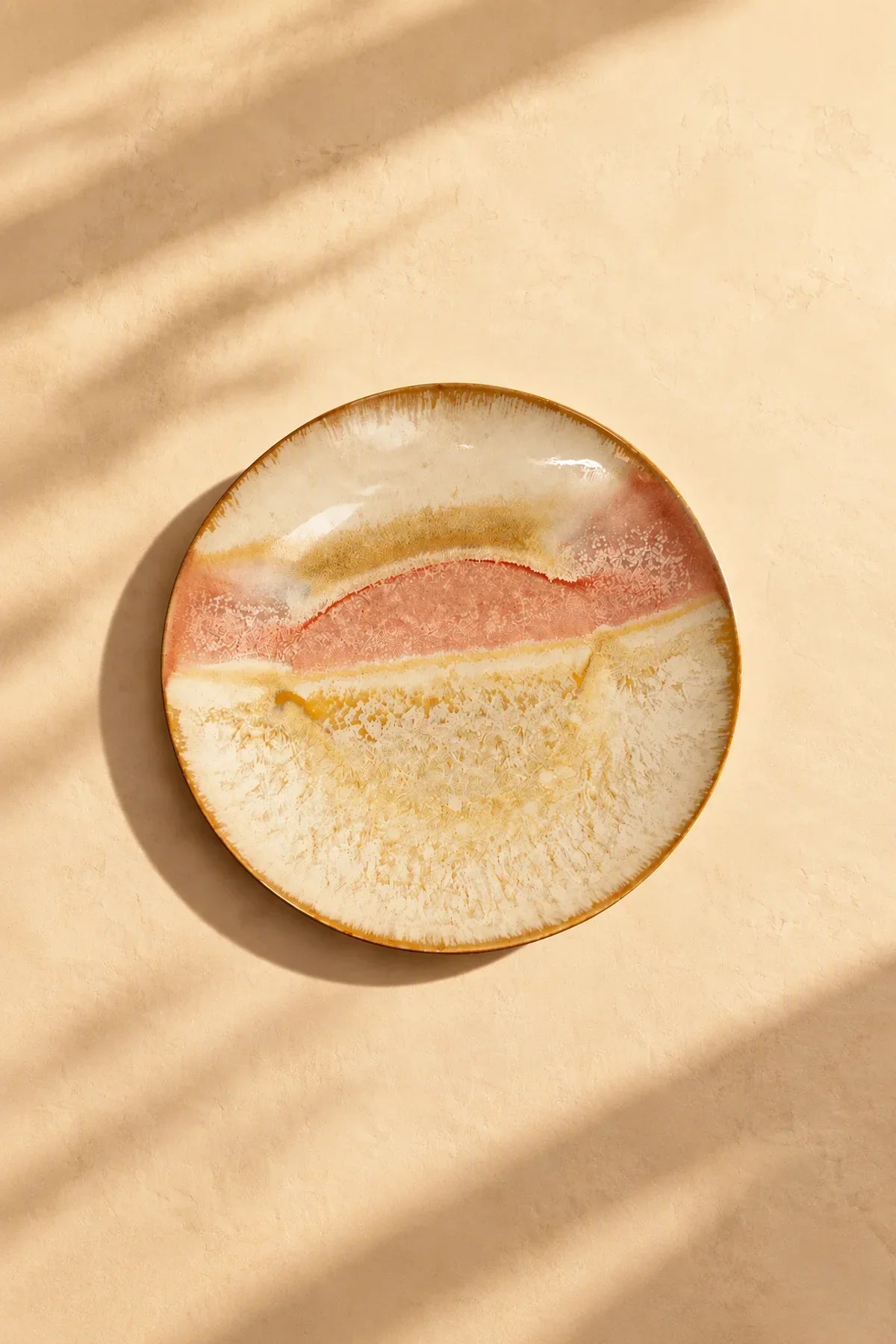 Dawn Drift Blush-Cream Ceramic Dinner Plate