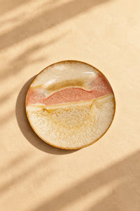 Dawn Drift Blush-Cream Ceramic Dinner Plate
