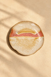 Dawn Drift Blush-Cream Ceramic Dinner Plate